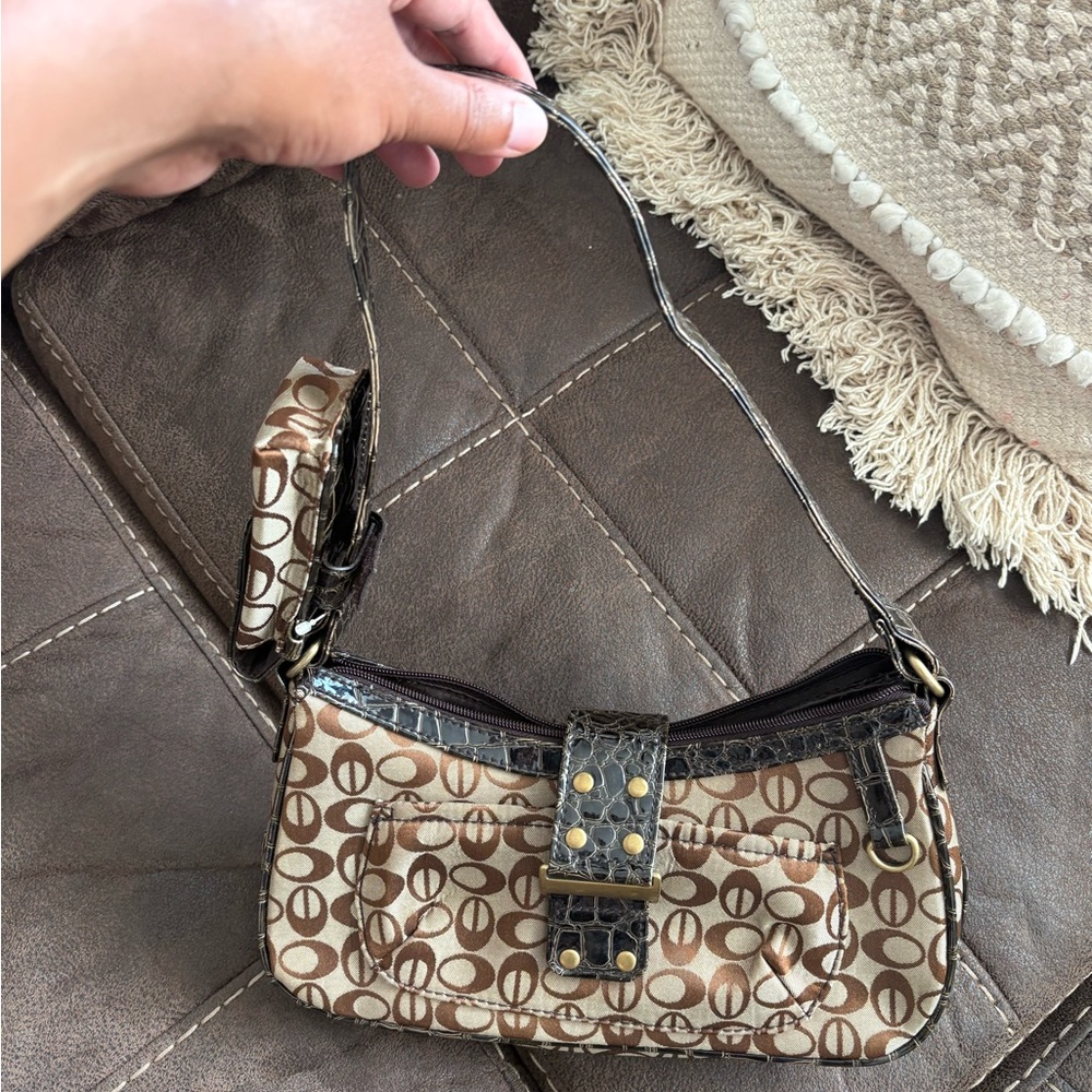 SOLD! Authentic Y2K Small Shoulder Bag with matching cell phone holder.